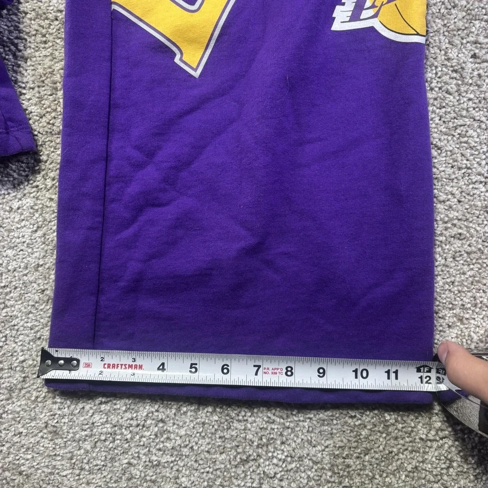 Los Angeles Lakers Baggy Wide Leg Pants Mens Large Purple NBA Basketball NBA Y2K - Picture 3 of 8